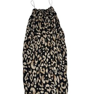 H&M Leopard Print Maxi Dress Black and Tan